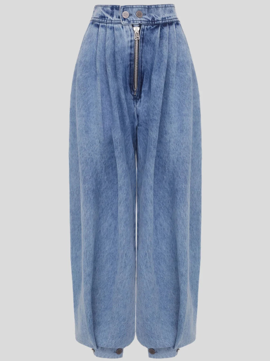 Iolanda · Pantaloni in tela di jeans raffinati