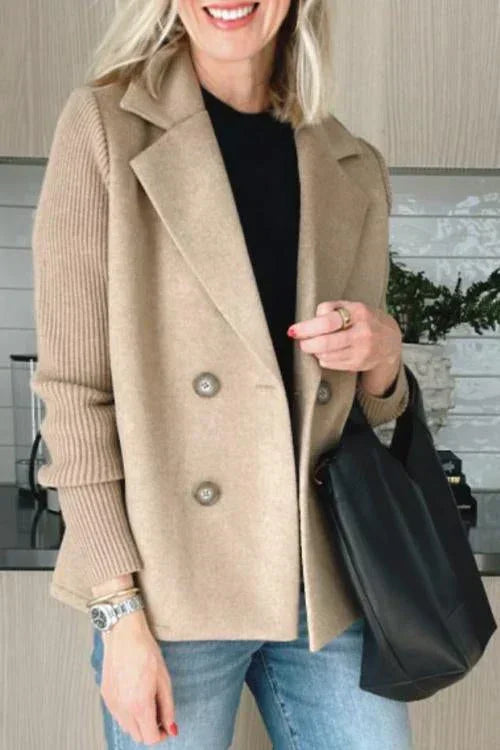 Irene · Cappotto elegante a inserti