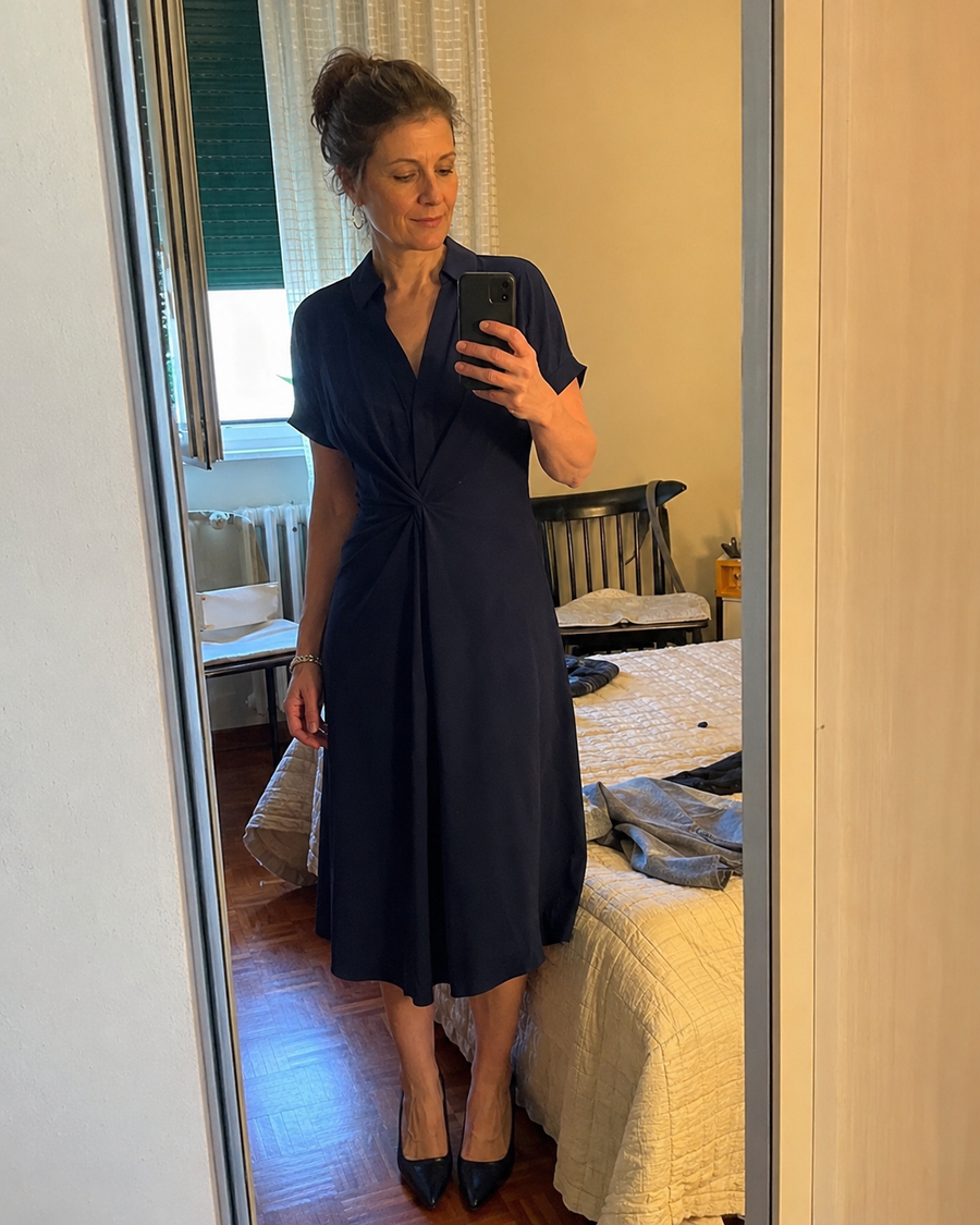 Foto cliente simulata per recensione donna abiti 04