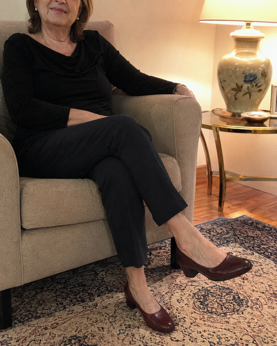 Foto cliente simulata per recensione scarpe donna 05