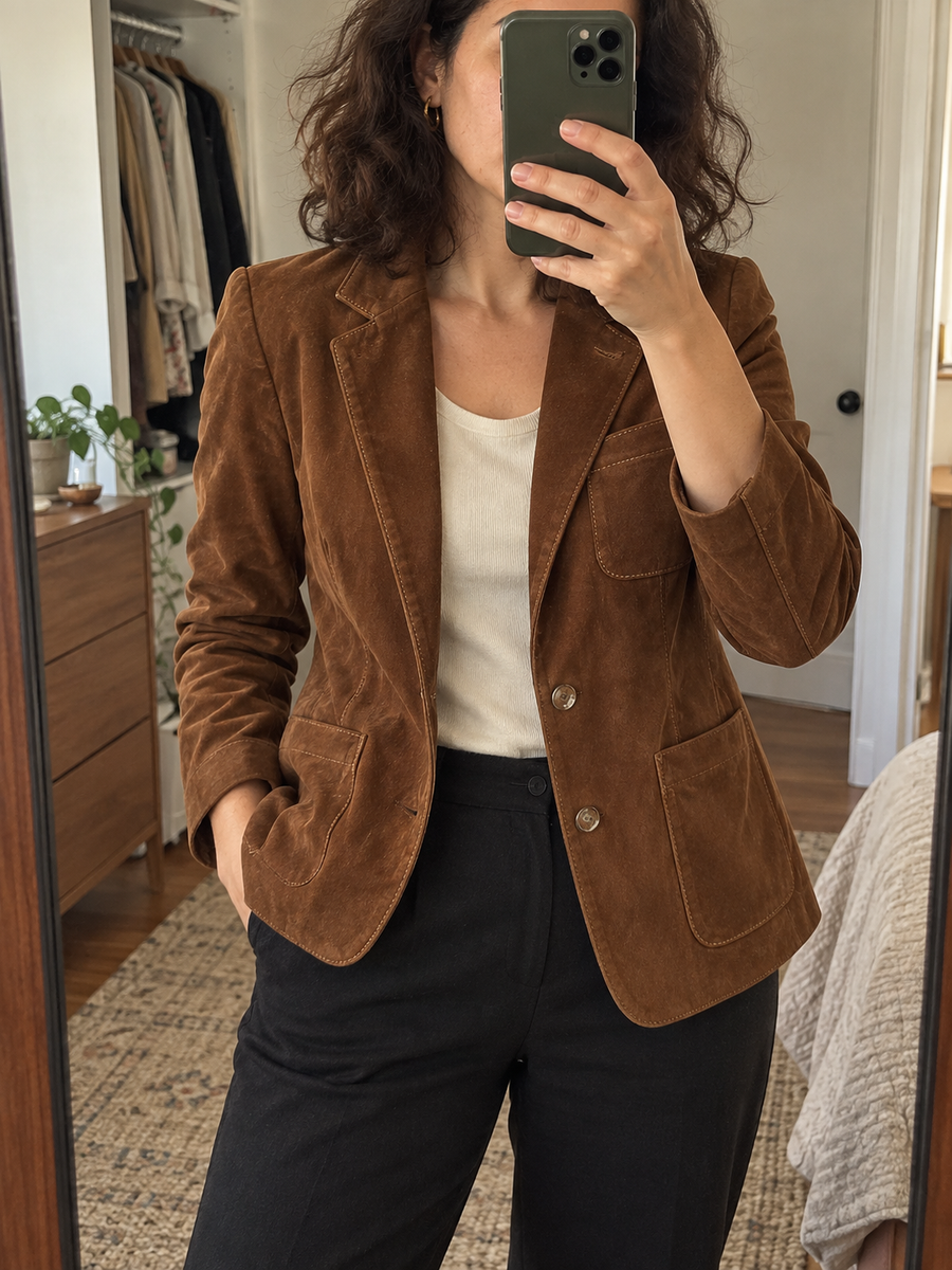 Foto · Adelgisa · Blazer marrone vintage