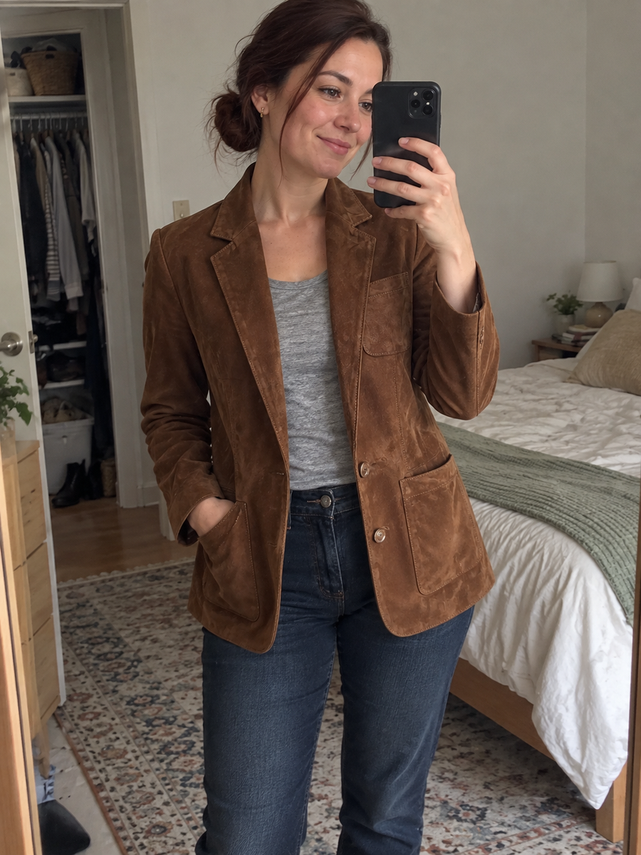 Foto · Adelgisa · Blazer marrone vintage