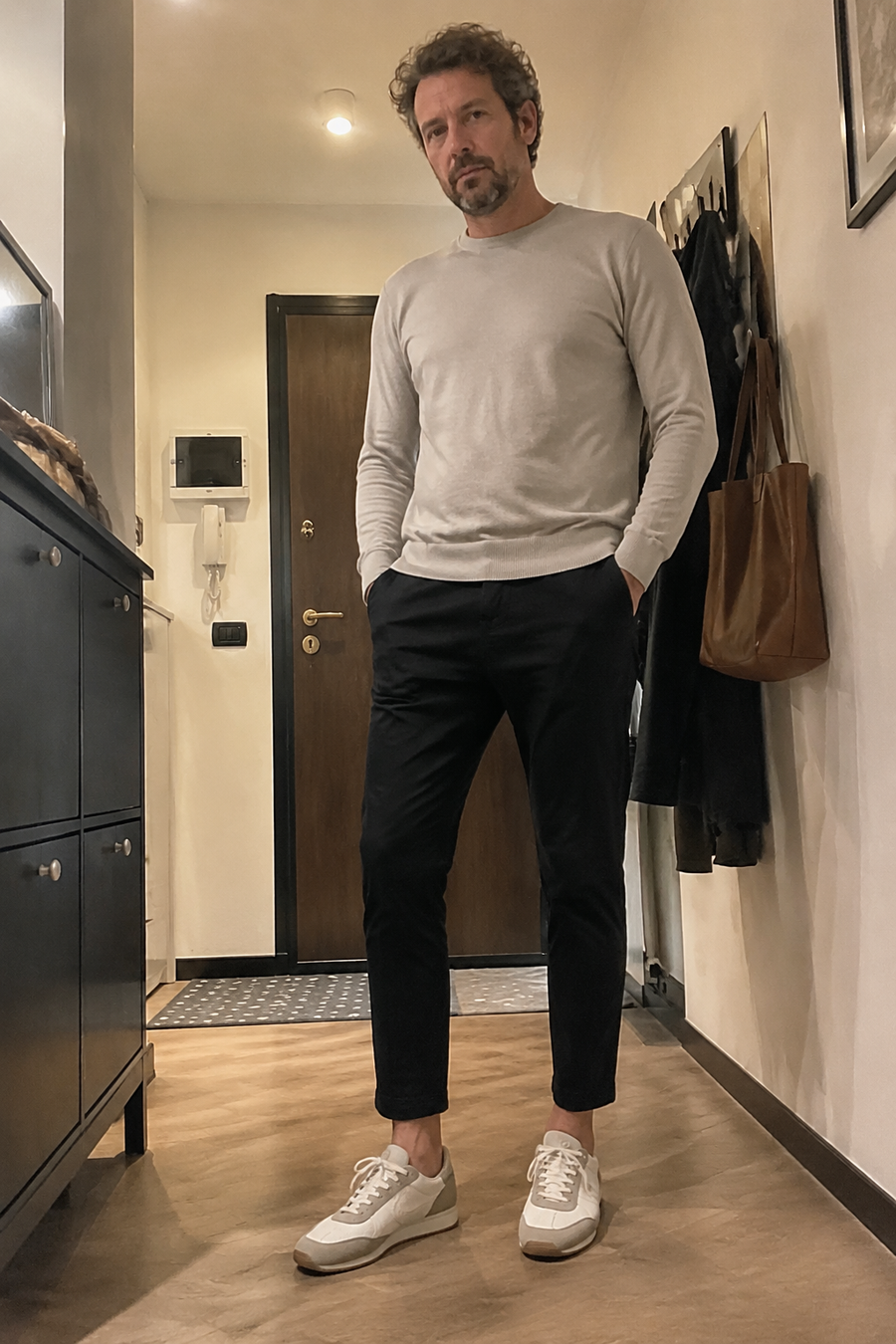 Pantalone 7/8 Evandro in cotone elasticizzato