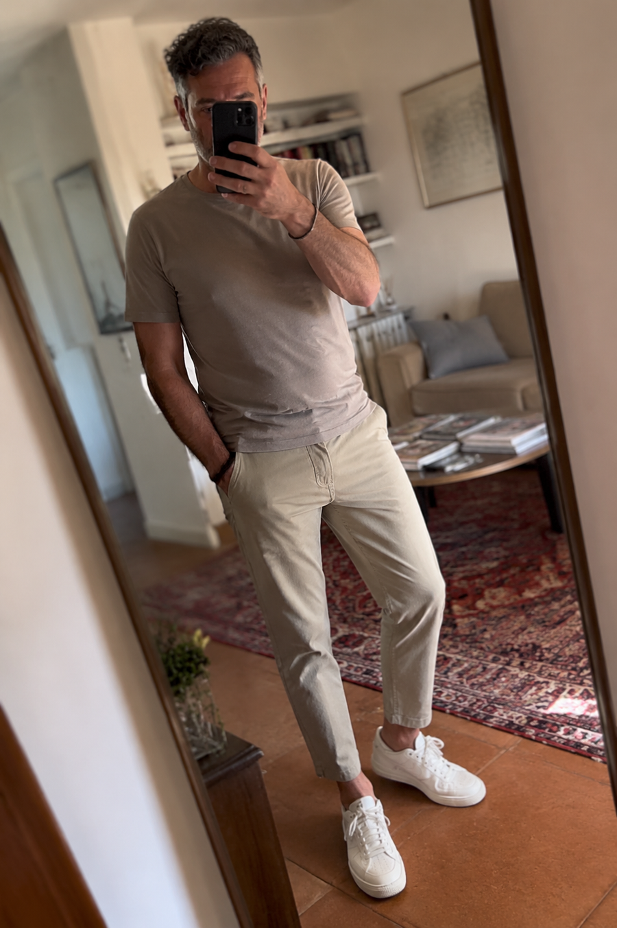 Pantalone 7/8 Evandro in cotone elasticizzato