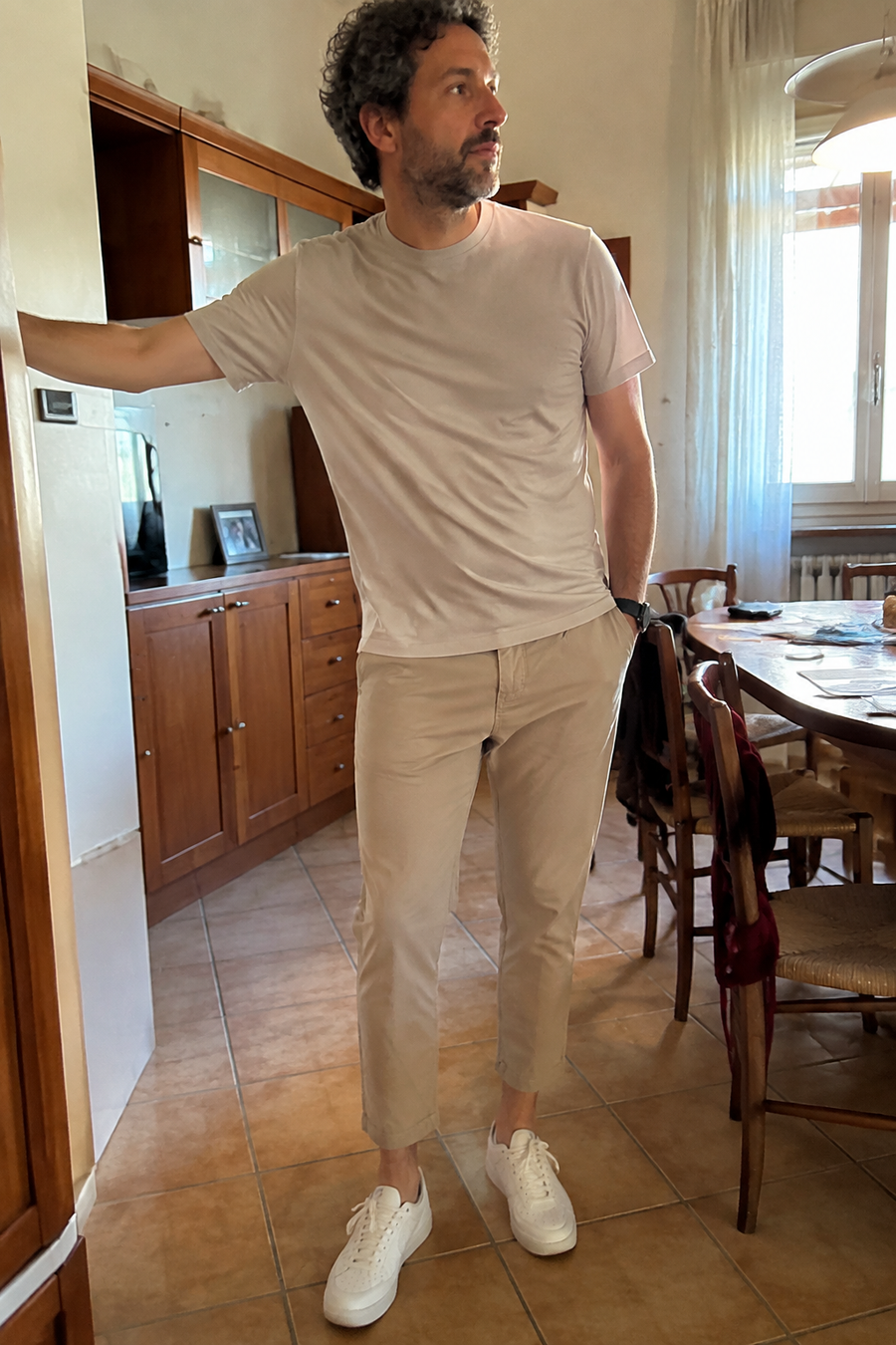 Pantalone 7/8 Evandro in cotone elasticizzato