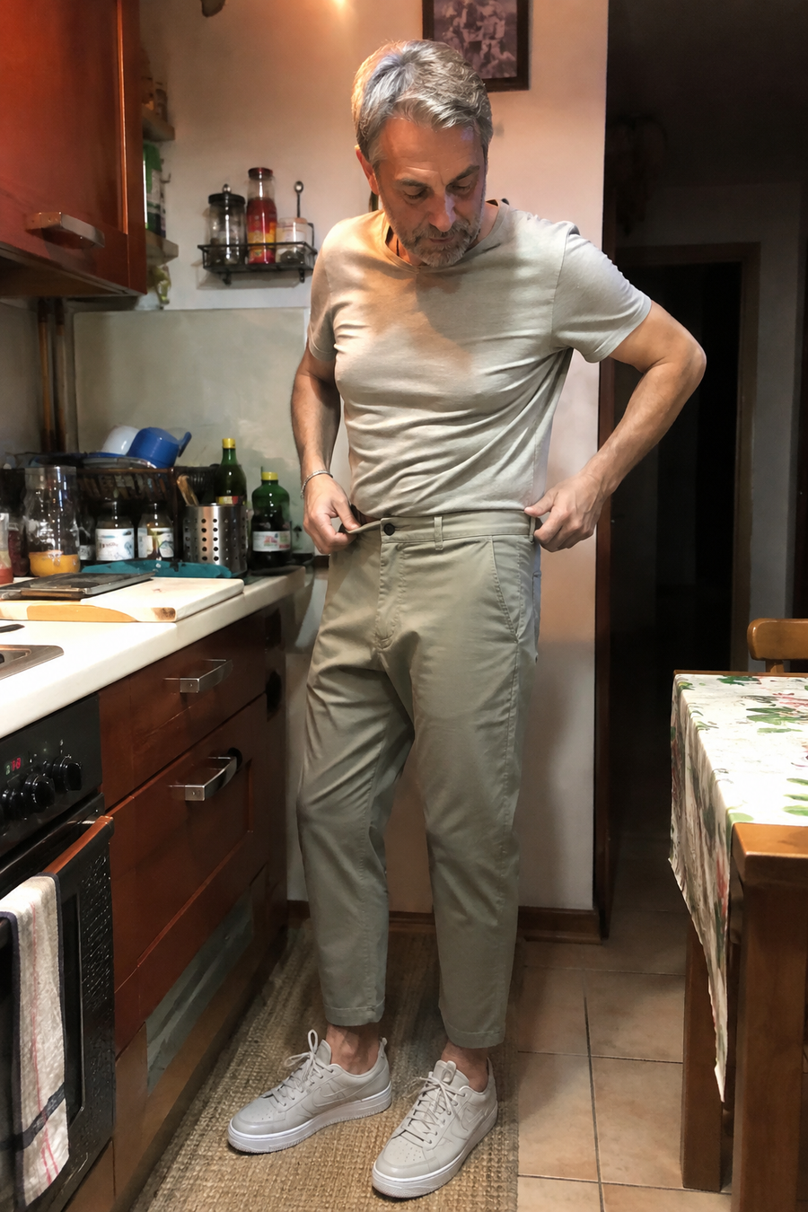 Pantalone 7/8 Evandro in cotone elasticizzato