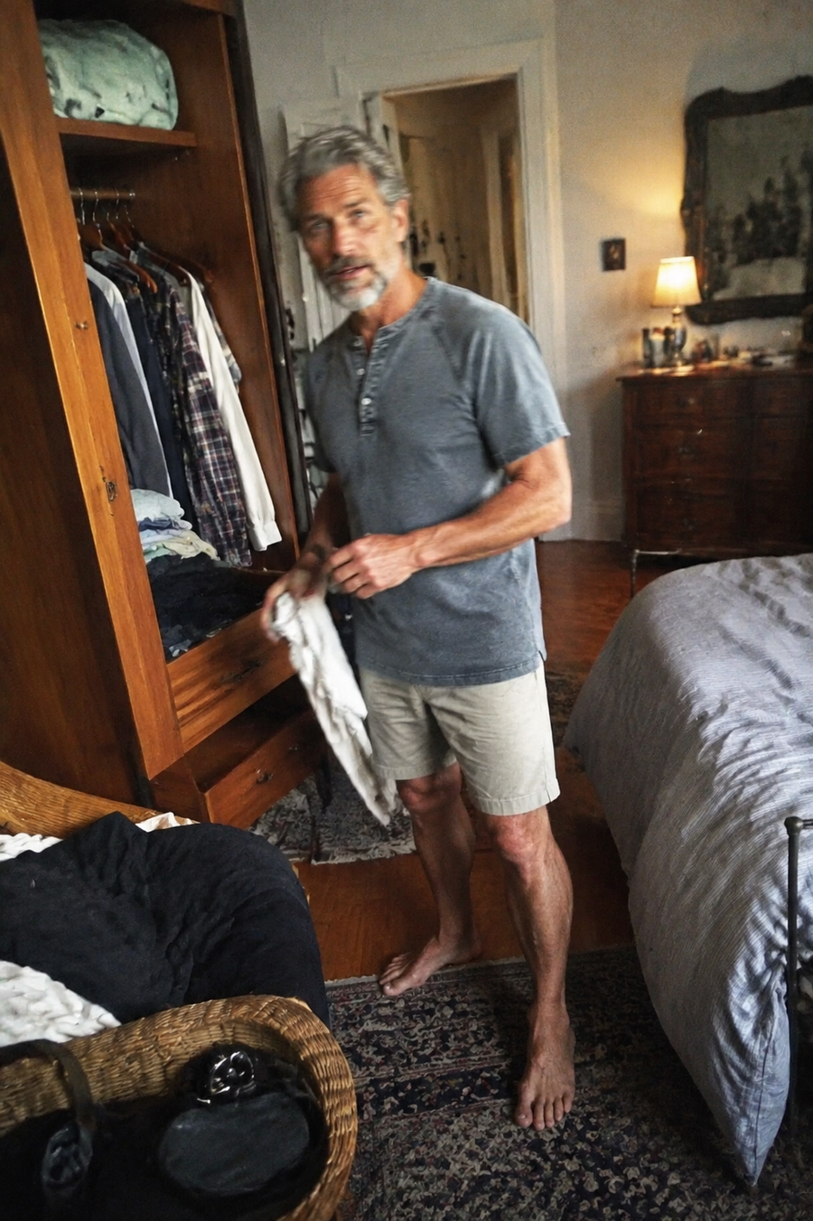 Maglia serafino Marino in cotone lavato