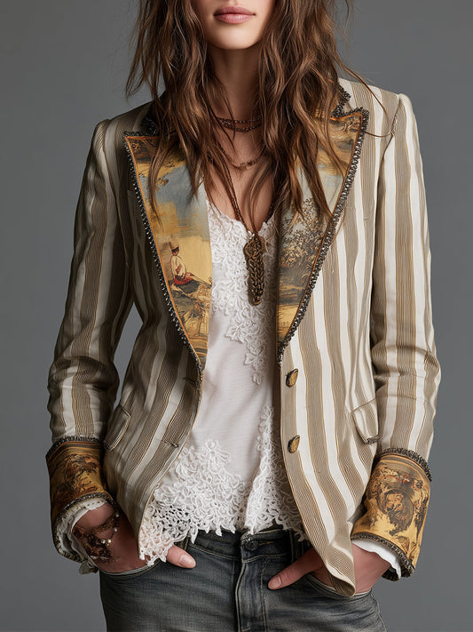 Dorotea · Blazer a righe bohémien · vista 1