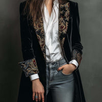 Vivia · Blazer nero barocco — Colore Nero