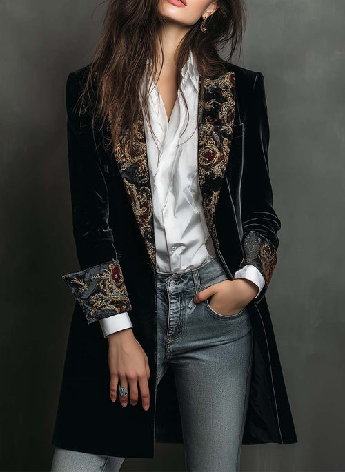 Vivia · Blazer nero barocco · vista 1