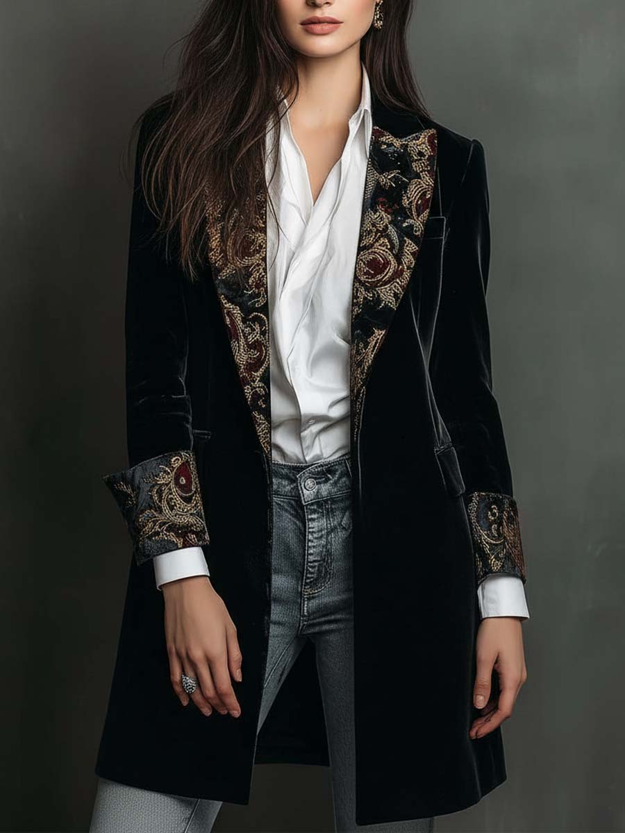 Vivia · Blazer nero barocco · vista 2