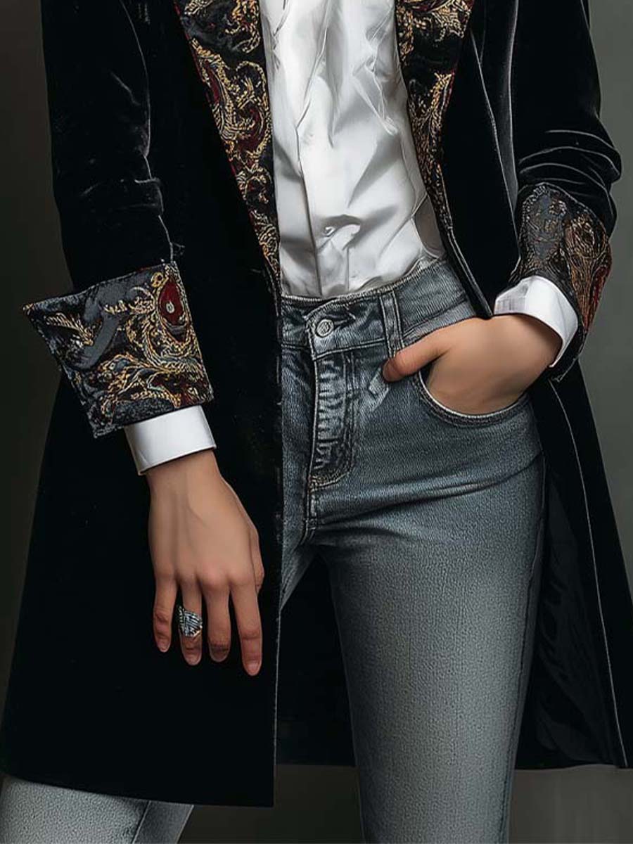 Vivia · Blazer nero barocco · vista 6