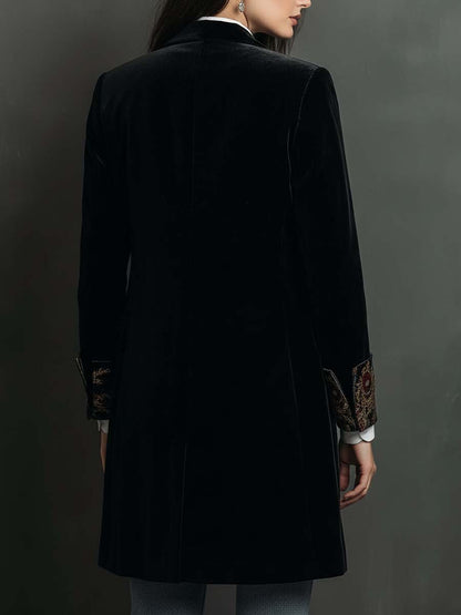 Vivia · Blazer nero barocco