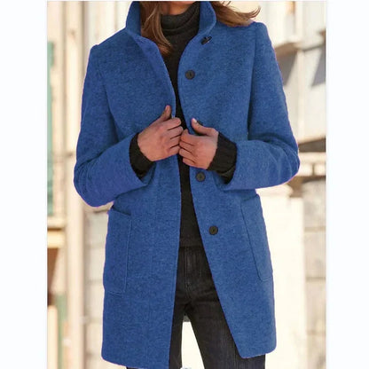 Celeste · Elegante cappotto di lana