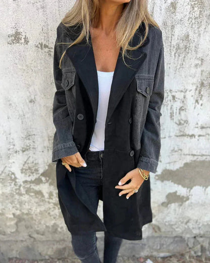 Benedetta · Giacca raffinata in pelle scamosciata