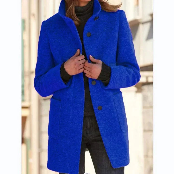 Celeste · Elegante cappotto di lana