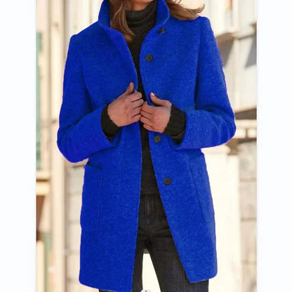 Celeste · Elegante cappotto di lana