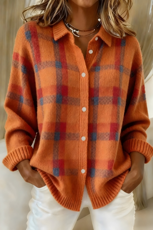 Candela · Cardigan in maglia a quadri