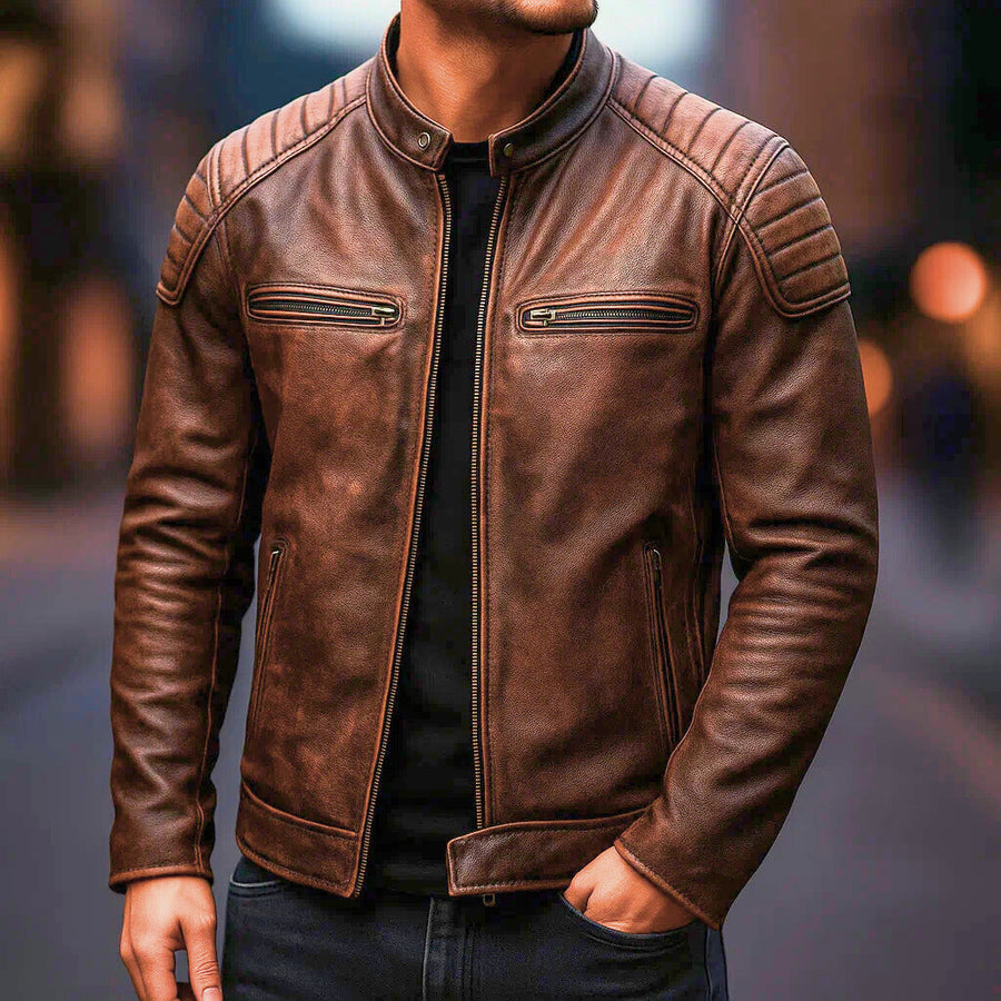 Marcello · Giacca in Pelle Ruvida