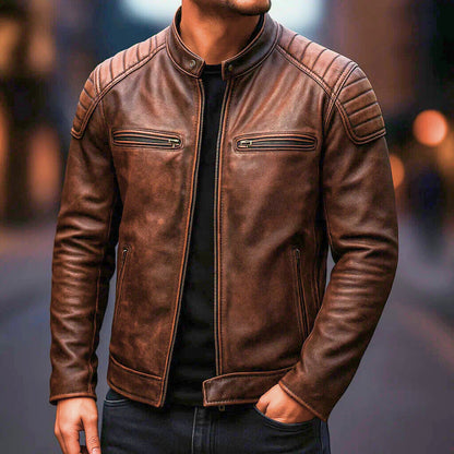 Marcello · Giacca in Pelle Ruvida