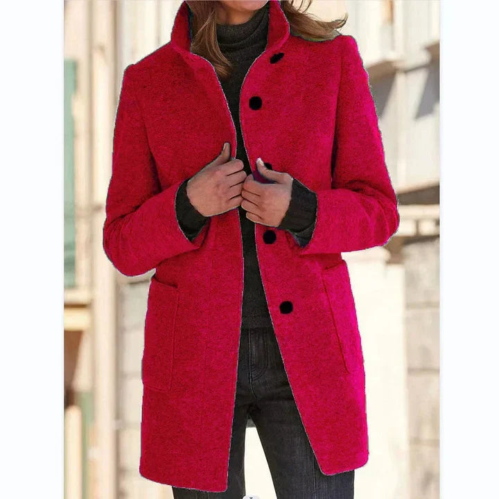 Celeste · Elegante cappotto di lana