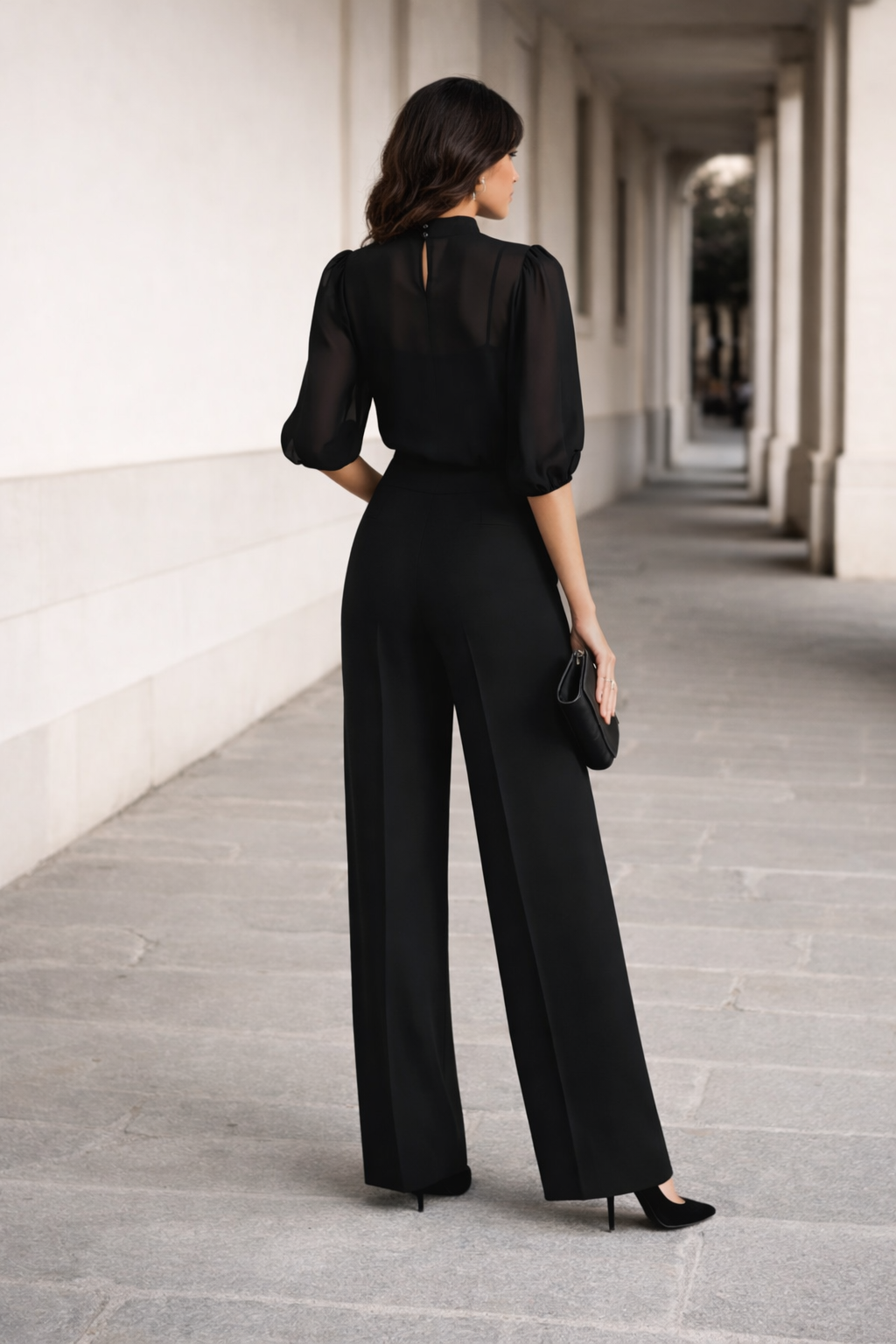 Valentina · Completo tre pezzi con pantaloni ampi