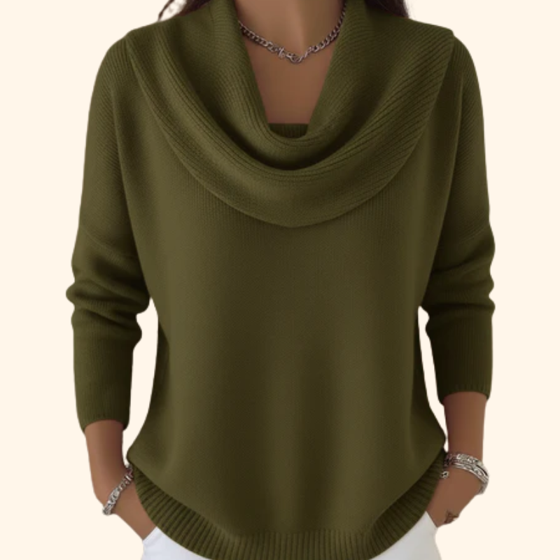 Julia · Maglia con collo drappeggiato