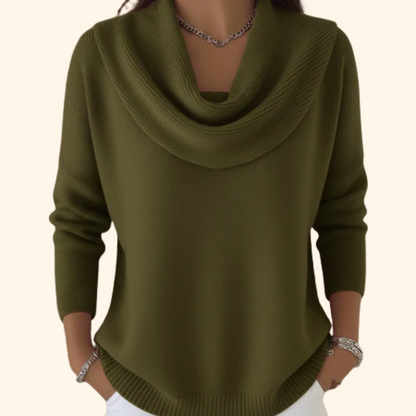 Julia · Maglia con collo drappeggiato