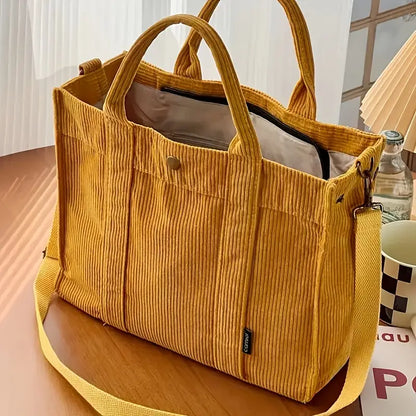 Prisca · Tote in Velluto a Coste Accogliente