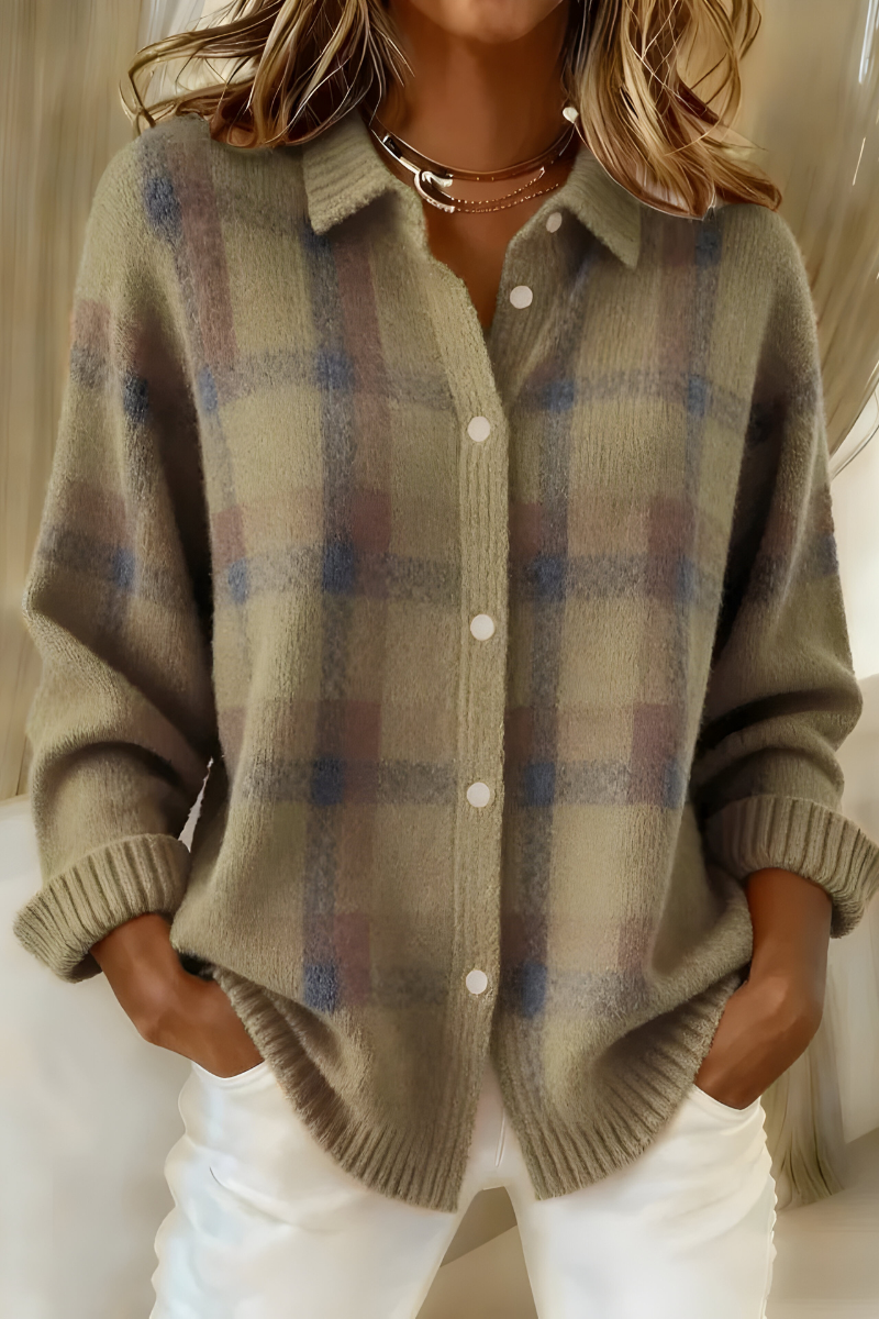 Candela · Cardigan in maglia a quadri