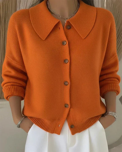 Vega · Cardigan in maglia con collo a camicia