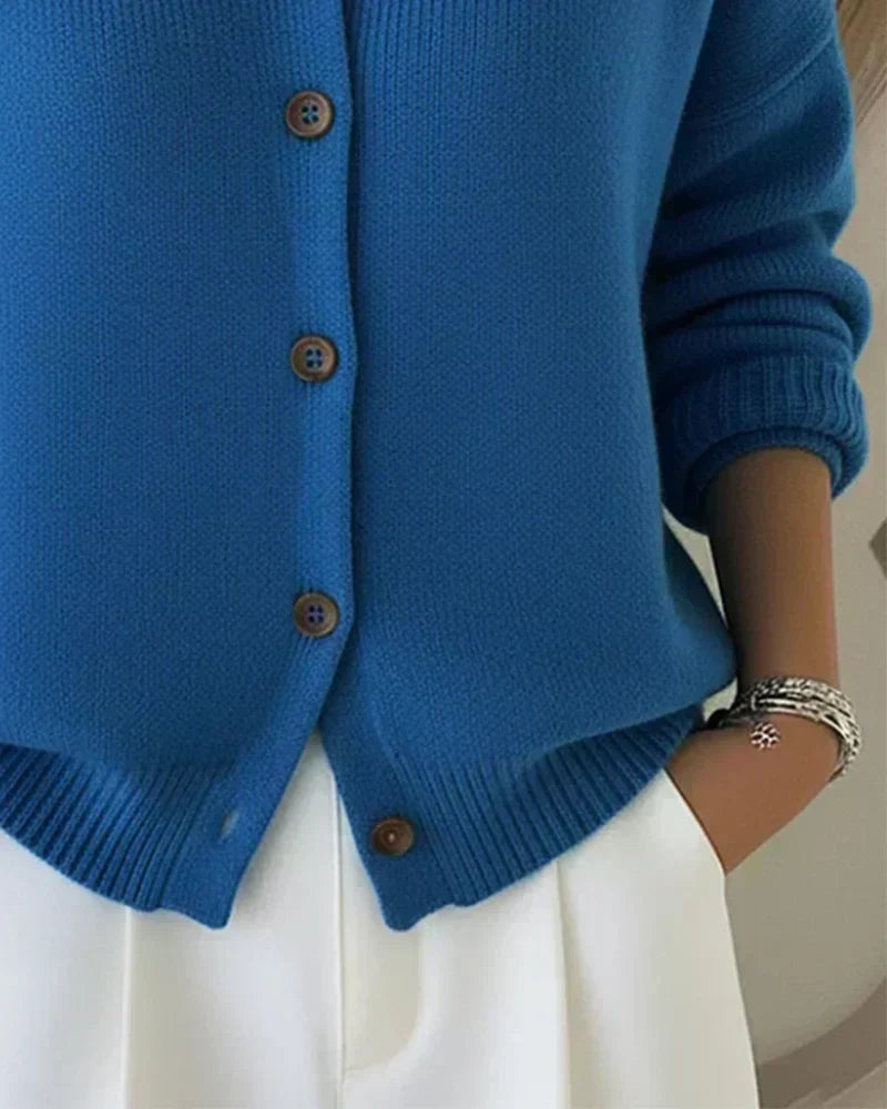 Vega · Cardigan in maglia con collo a camicia
