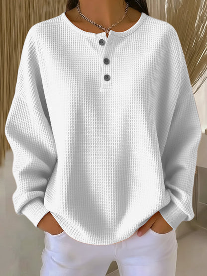 Milagros · Felpa Henley goffrata