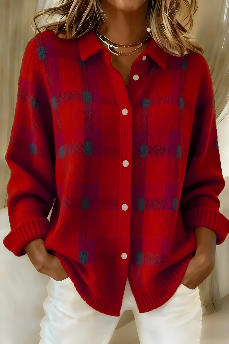 Candela · Cardigan in maglia a quadri