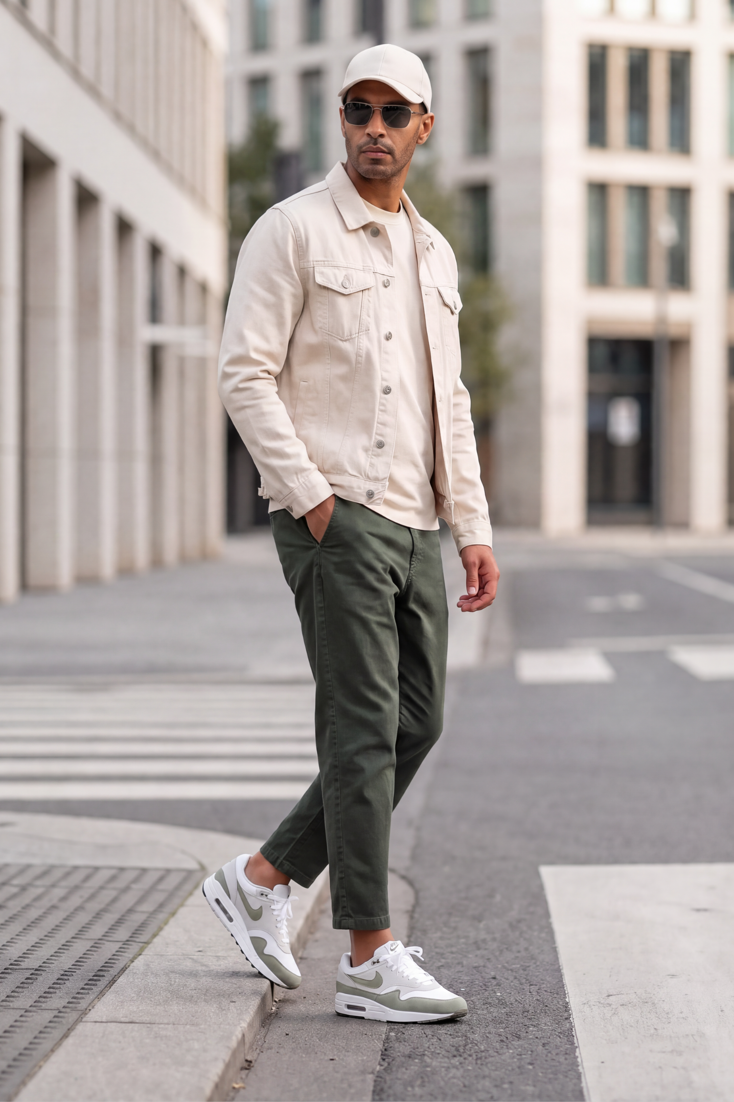 Evandro · Pantalone 7/8 Kaki — indossato in strada