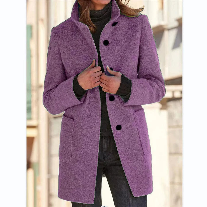 Celeste · Elegante cappotto di lana