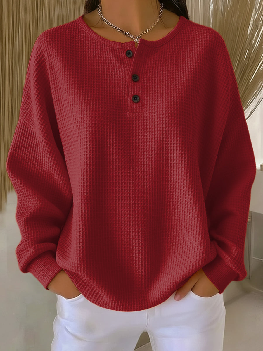 Milagros · Felpa Henley goffrata