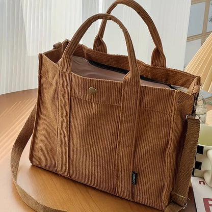 Prisca · Tote in Velluto a Coste Accogliente