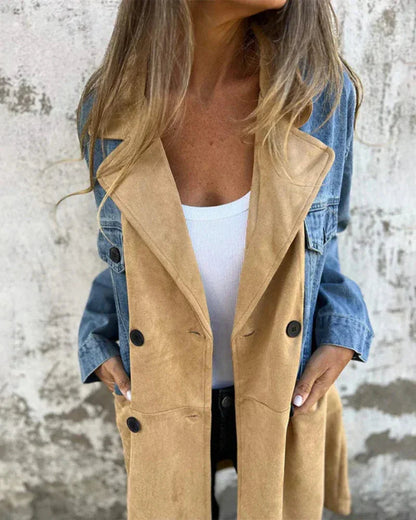 Benedetta · Giacca raffinata in pelle scamosciata