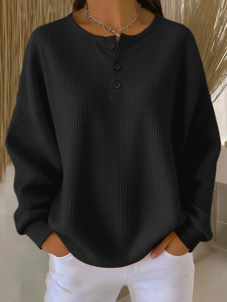 Milagros · Felpa Henley goffrata