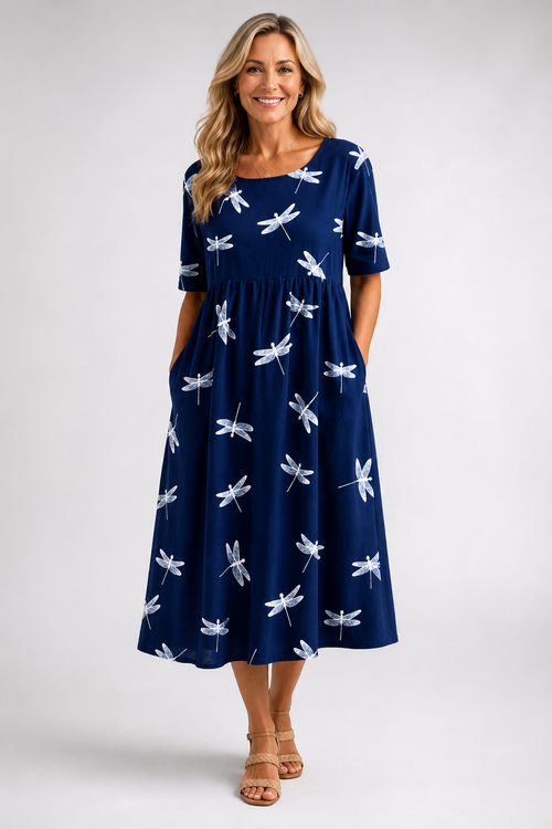 Eva │ Abito midi estilo dragonfly