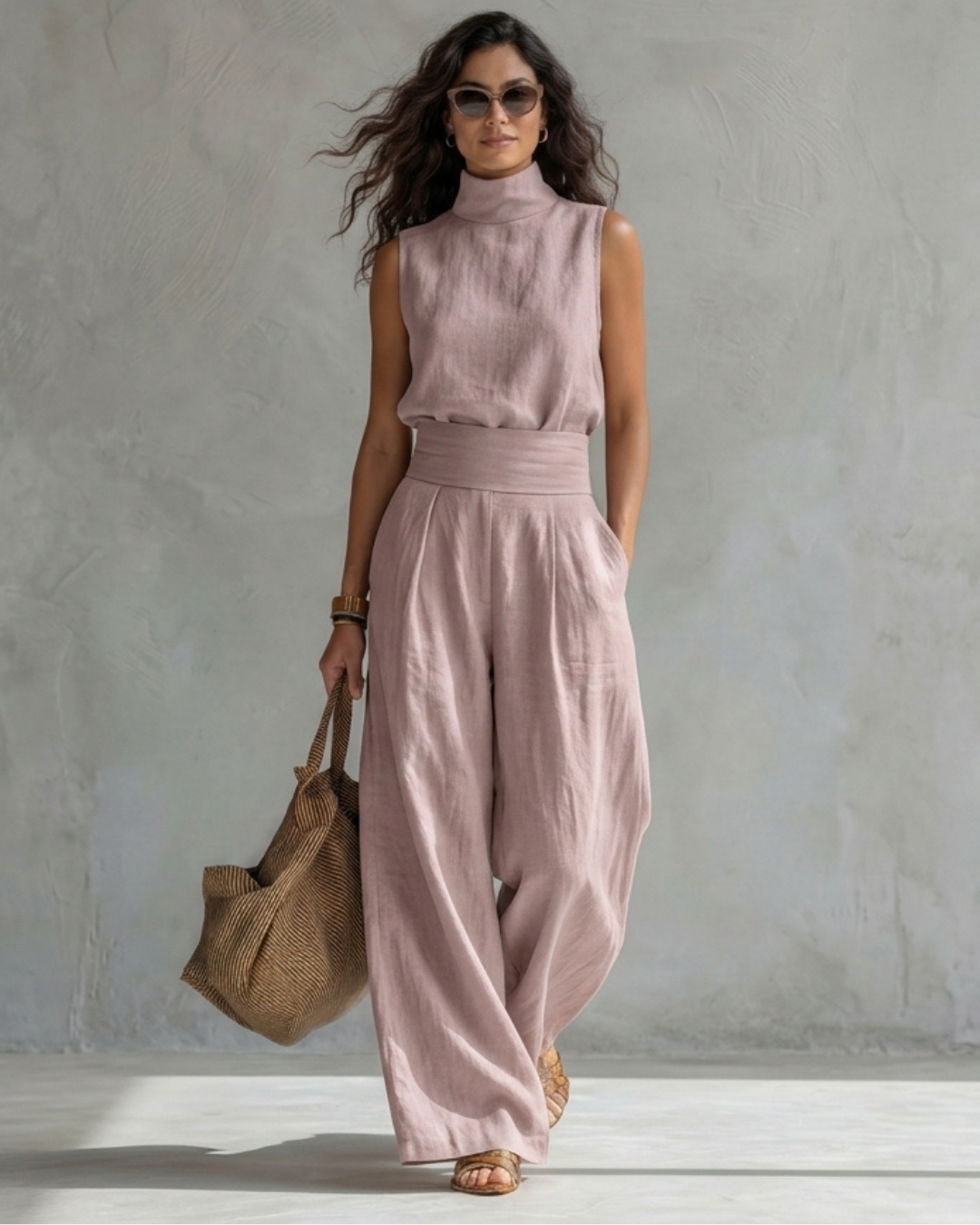 Maria · Completo elegante con pantaloni ampi e top