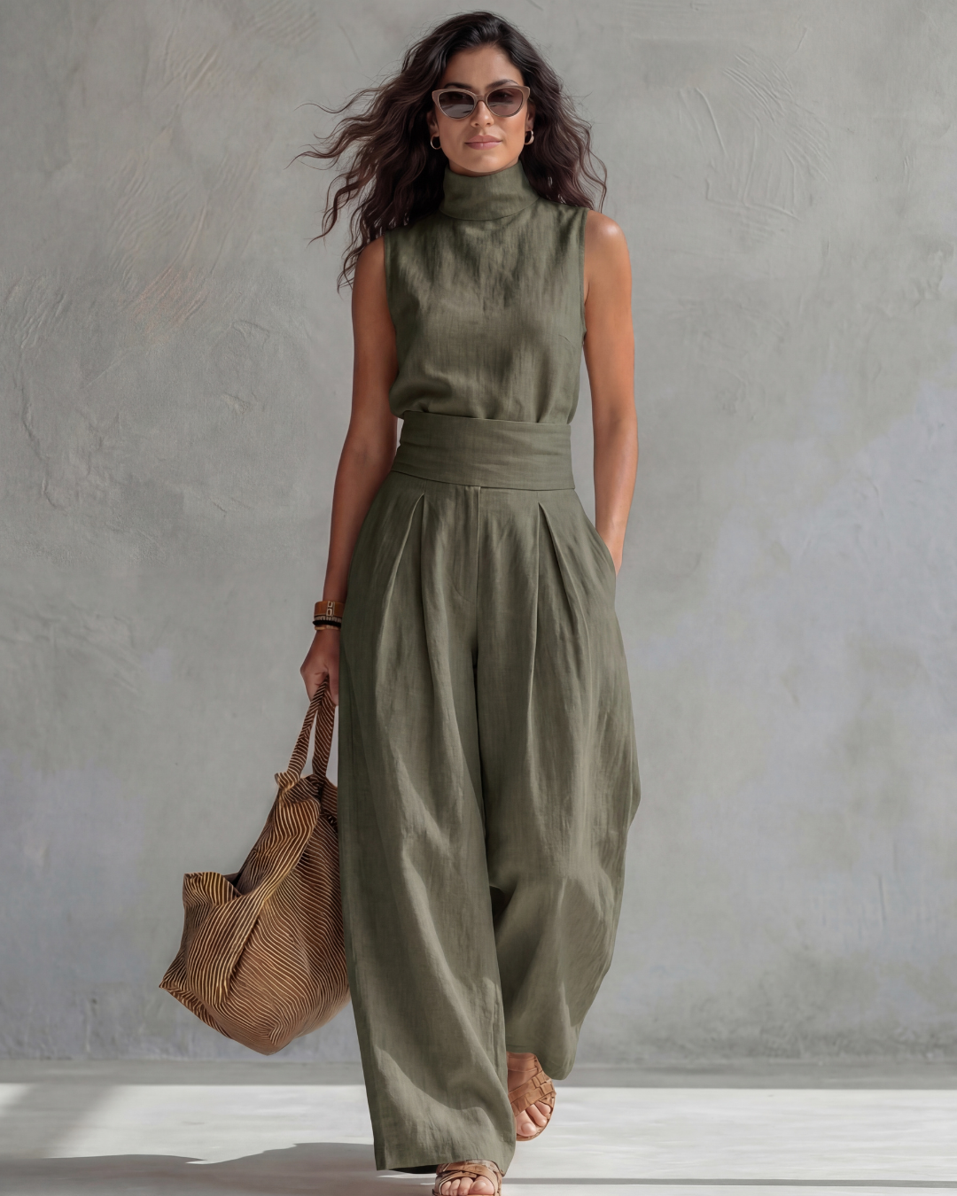 Maria · Completo elegante con pantaloni ampi e top