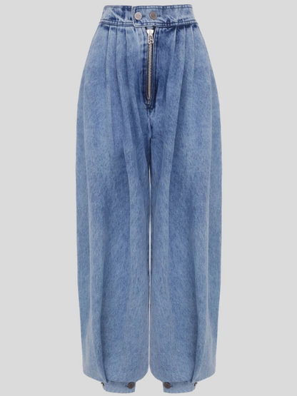 Iolanda · Pantaloni in tela di jeans raffinati