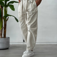 Again · Jeans balloon con cintura — Colore Crema