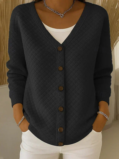 Leonor · Cardigan in maglia trapuntato con bottoni