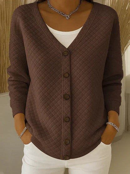 Leonor · Cardigan in maglia trapuntato con bottoni