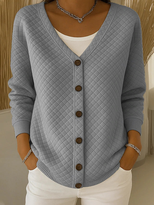 Leonor · Cardigan in maglia trapuntato con bottoni