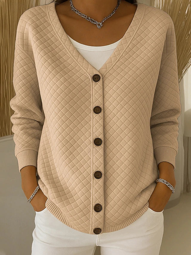 Leonor · Cardigan in maglia trapuntato con bottoni