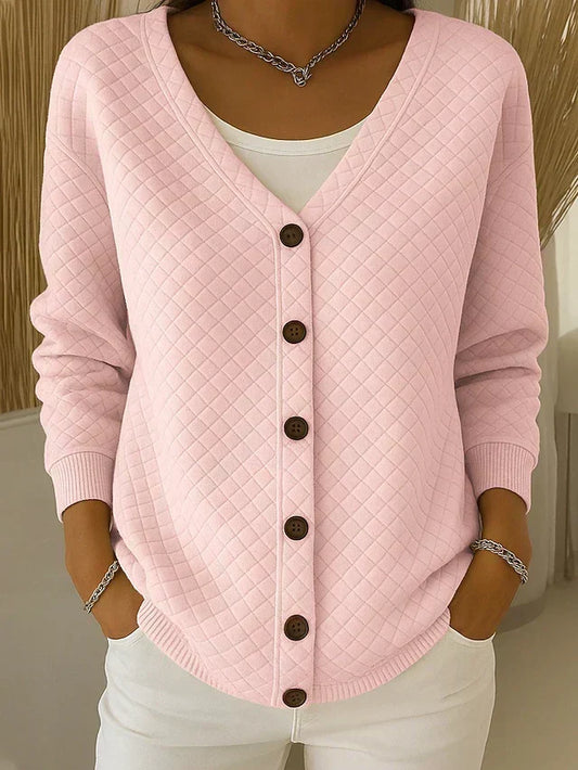 Leonor · Cardigan in maglia trapuntato con bottoni